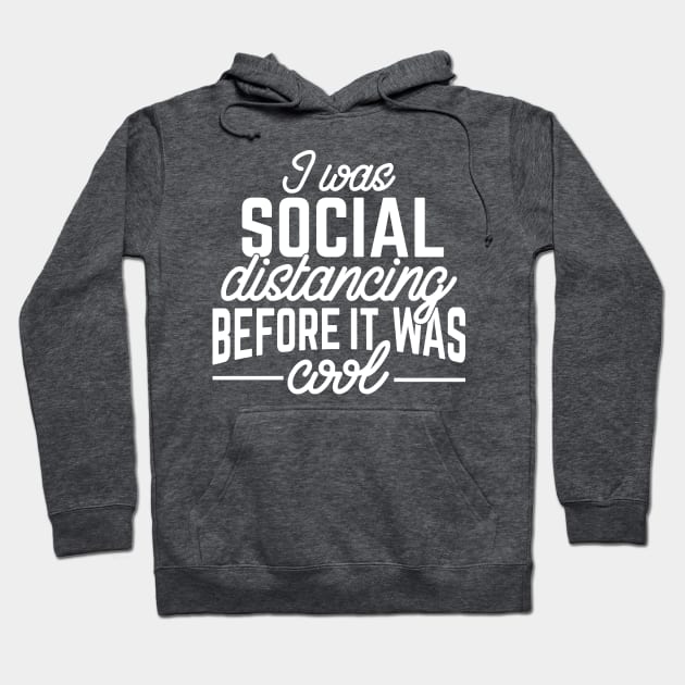 I Was Social Distancing Before It Was Cool Funny Homeschooling Hoodie by TheBlackCatprints